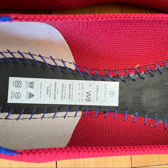 Rothy’s pointed toe shoe in red size 8 - Picture 11 of 13